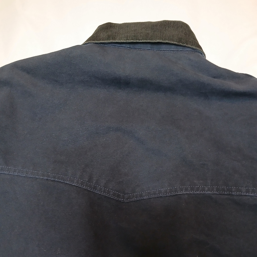 Carhartt Santa Fe Jacket J14 MDT Navy/Black Mens Size 2XL Leather Patch Quilted - Picture 8 of 11